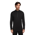 Icebreaker Unterwäsche Thermo-Langarmshirt 260 Tech Half-Zip - Merinowolle, enganliegend - 2024 schwarz Herren